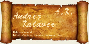 Andrej Kalaver vizit kartica